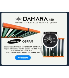 Panneau LED Horticole 480W - 2,8 µmol/J - DAMARA