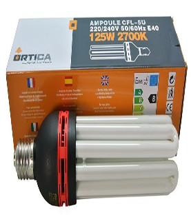 Ampoule CFL 125W Floraison Ortica 2700K